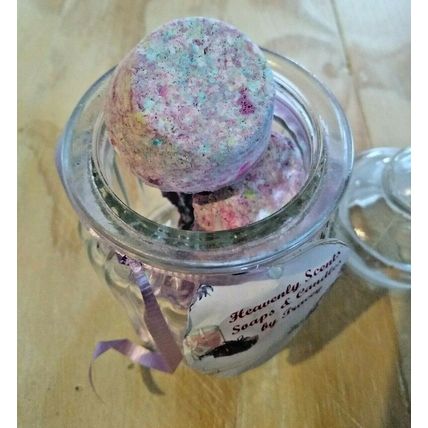 Homemade Bath Fizzy Tablets In Decorative Jar Sweet Margarita Scented