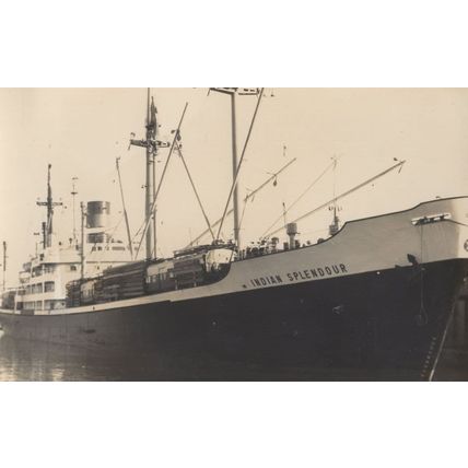 Indian Splendour Ship Boat Built in Calcutta 1957 Rare Photo