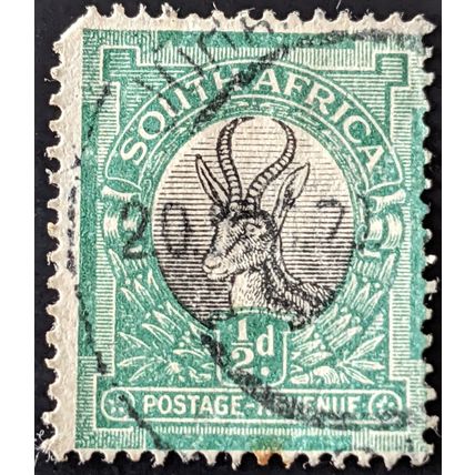 STAMP SOUTH AFRICA SG42w 1926 1/2d Springbok English Used