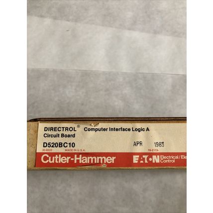 NEW CUTLER-HAMMER D520BC10,AUGAT EATON CORPORATION PC BOARD,DG