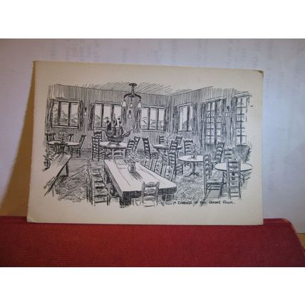 DINING ROOM, KIRKSTONE PASS INN, AMBLESIDE, WESTMORLAND unused vintage card =