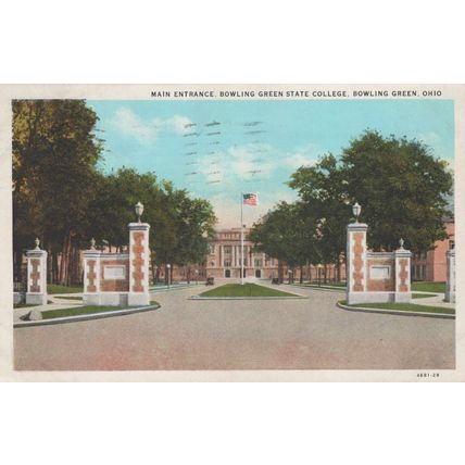 ZAYIX US Postcard Bowling Green State College, Ohio Machine cancel 0324M0365