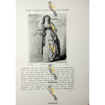 Princess Frederika, 1794, Schadow, Fashion Book Illustration (Print), 1909