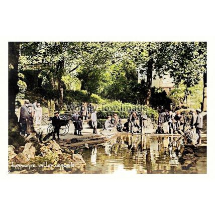 ptc5784 - Yorks. - Early Valley Gardens Boating Lake in Harrogate - print 6x4