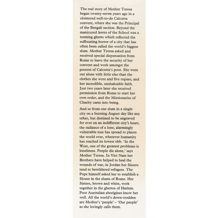 Mother Teresa - Her People & Her Work by Desmond Doig. Ref: B0612
