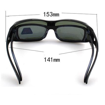 LARGE FIT OVER PRESCRIPTION GLASSES POLARIZED SUNGLASSES COVER ALL WRAP AROUND