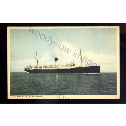 f2499 - Swedish-Lloyd Ferry - Suecia - Britannia - postcard