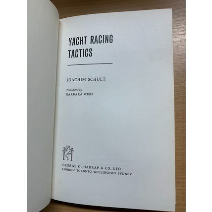 1964 1ST UK EDITION "YACHT RACING TACTICS" JOACHIM SCHULT HARDBACK BOOK (P4)