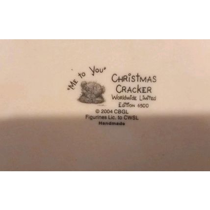 Me To You figurine, Teddy Bear Christmas Cracker. Limited Edition Ornament Boxed