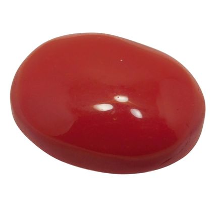 100% Natural 11.90 Ct Coral Oval Cut Rare Italian Loose Gemstone