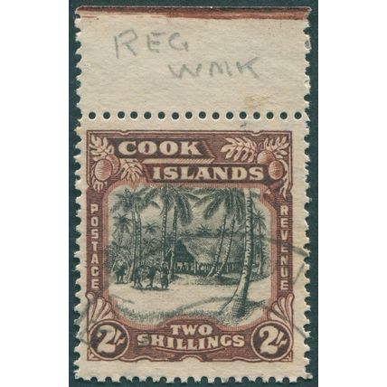 Cook Islands 1938 2s black & red-brown SG128 used