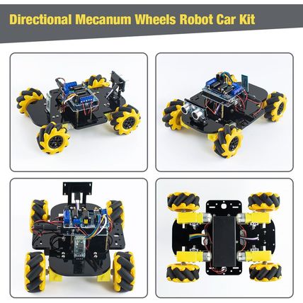 LAFVIN 4WD Mecanum Robot Car Kit Smart DIY Project Compatible with Arduino IDE
