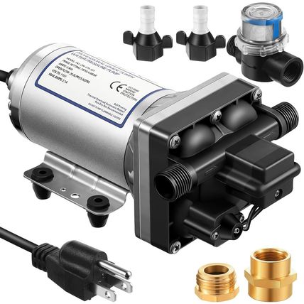 Water Pressure Booster Pump 110V 5.5 GPM 70 PSI, Self Priming Industrial Water P