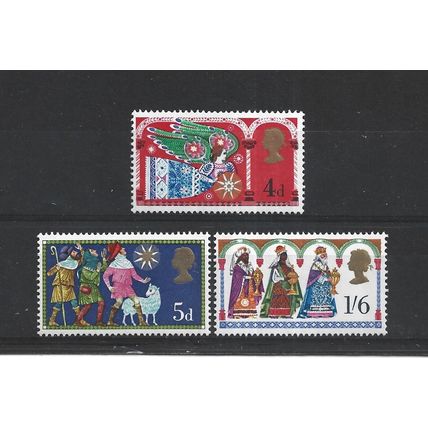 GB.Christmas.Traditional Religious Themes set of 3.Mounted Mint.Jul25a