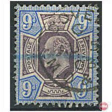 1902 SG250 9d Dull Purple & Ultrmarine Fine Used SG250