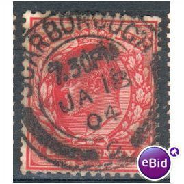 GB stamps 1902-10 KEV11 - 1d SG219 Scarborough 2