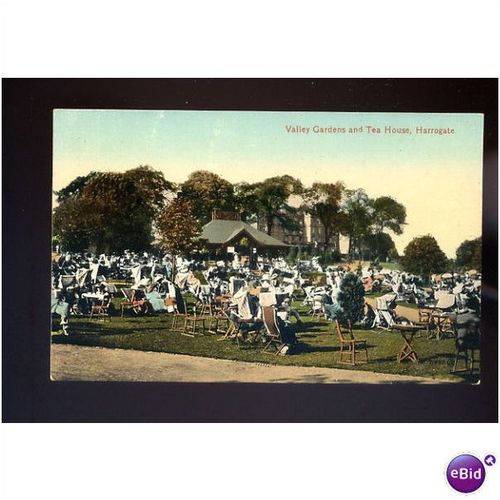Yorkshire HARROGATE Valley Gardens & Tea House Postcard by Valentine