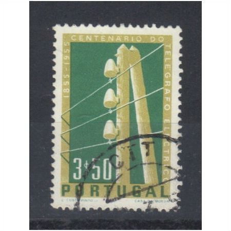 PORTUGAL 1955 CENTENARY TELEGRAPH SYSTEM 3.50e USED SG1133