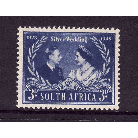 SOUTH AFRICA 1948 SG 125 3d SILVER WEDDING M / MINT