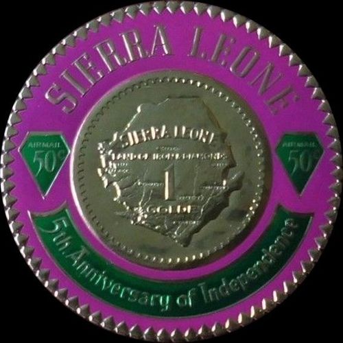 Sierra Leone 1966 Gold Coinage 50c Green Purple Unmounted Mint NHM SG 408 stamp