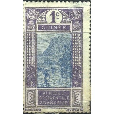 Guinea 1913 - SG64 - 1c blue/violet - Ford At Kitim - unused