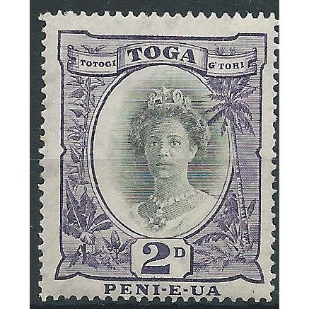 Tonga 1932 SG57e 2d Black & Blackish-Lilac Mounted Mint..