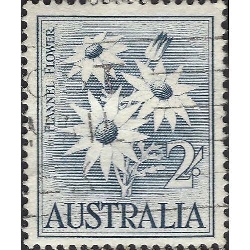 AUSTRALIA, FLOWER, Flannel Flower, blue 1959, 2/-, #3