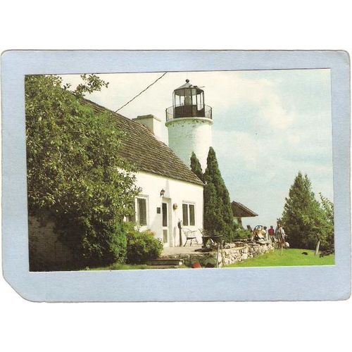 MI Alpena Lighthouse Postcard Old Presque Isle Lighthouse lighthouse_box1~625