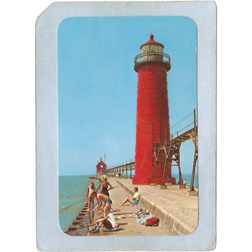 MI Grand Haven Lighthouse Postcard Lighthouse lighthouse_box1~621