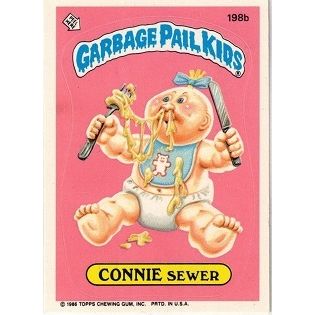 GARBAGE PAIL KIDS ' CONNIE SEWER ' card # 198b (1986)