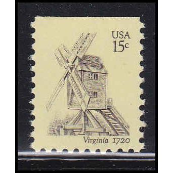 1738 15c Windmill Fine MNH Dry Gum BPS Top V4673 (7)