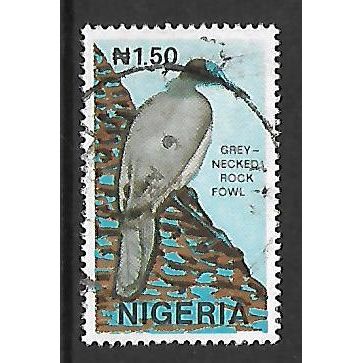 NIGERIA 1990 WILDLIFE 1N.50 GREY NECKED BALD CROW SG 601 FINE USED