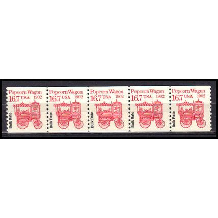 2261 16.7c Popcorn Wagon Fine MNH Dry Gum PNC 1/5 AA0505