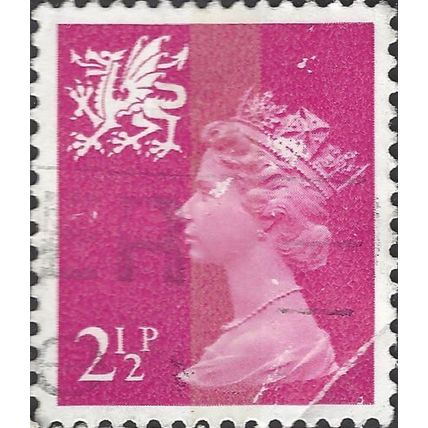 WALES, QE II, Machin, pink 1971, 2½p, #3