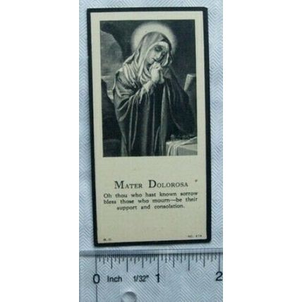 1954 prayer card Isabella & George Wilkinson, Leigh