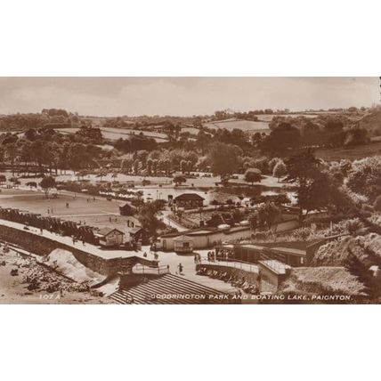 Goodrington Park Boating Lake Paignton Dorset Real Photo Postcard