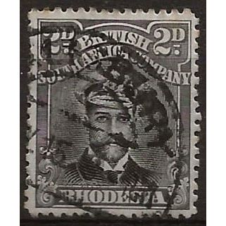 Rhodesia 1913 SG256 2d Black & Grey-Black Fine Used . .. .