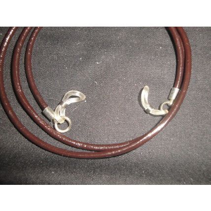 2.5mm chocolate brown leather lanyard cord fit sun reading driving glasses 31''
