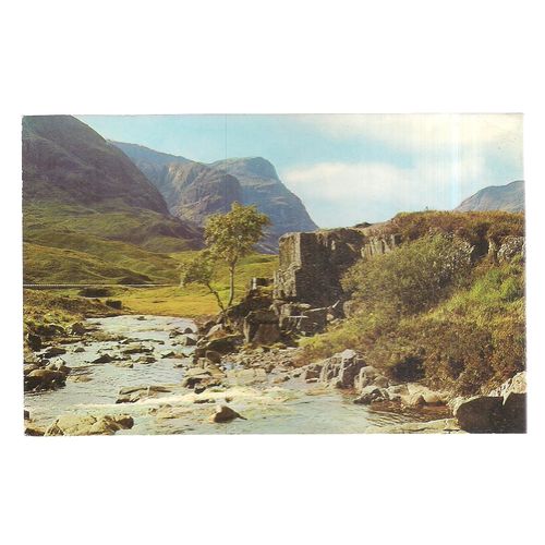 THE RIVER COE AND THREE SISTERS, Glen Coe unused vintage postcard PT35634 =