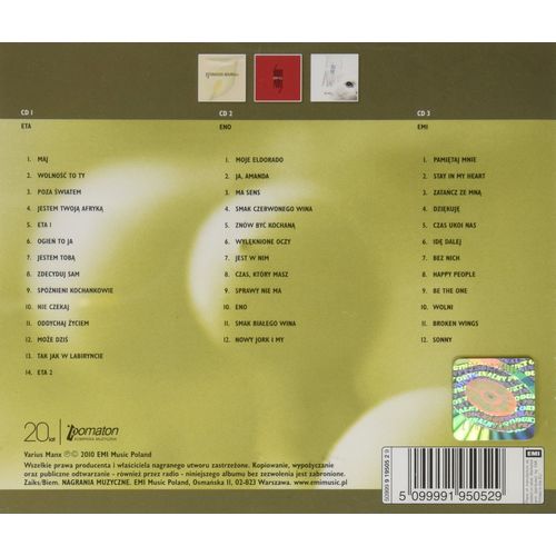 Varius Manx - Eta, Eno, Emi (CD 3 disc) Kolekcja 20-lecia Pomatonu NEW