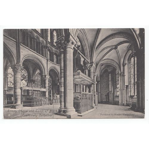 Trinity Chapel & Tomb of Black Prince Canterbury Cathedral Kent Bowler Postcard