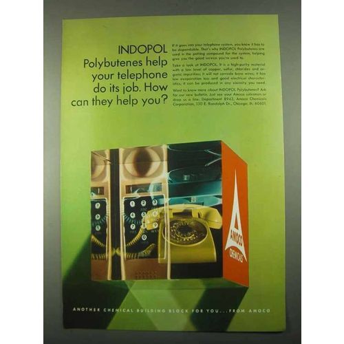 1967 Amoco INDOPOL Polybutenes Ad - Your Telephone