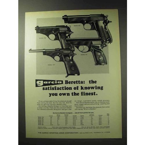 1971 Beretta Model 70S, 70T, 951 and 90 Pistol Ad