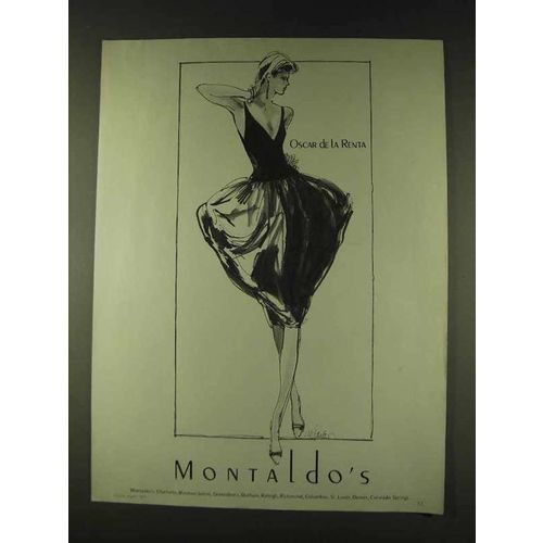 1979 Oscar de La Renta Fashion Ad - Montaldo's