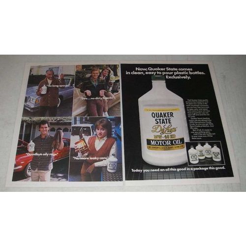 1984 Quaker state Motor Oil Ad - clean, easy to pour