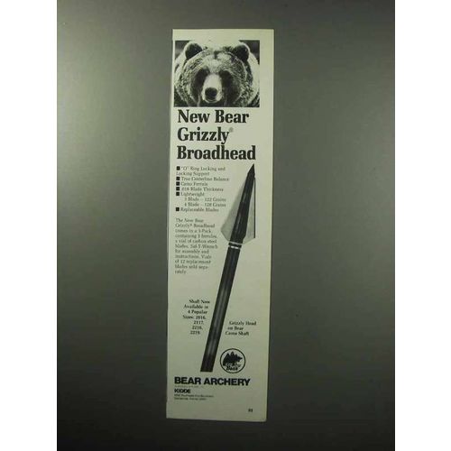 1987 Bear Archery Grizzly Broadhead Ad