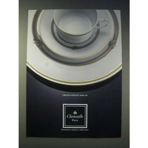 1989 Christofle Ruban Or China Ad