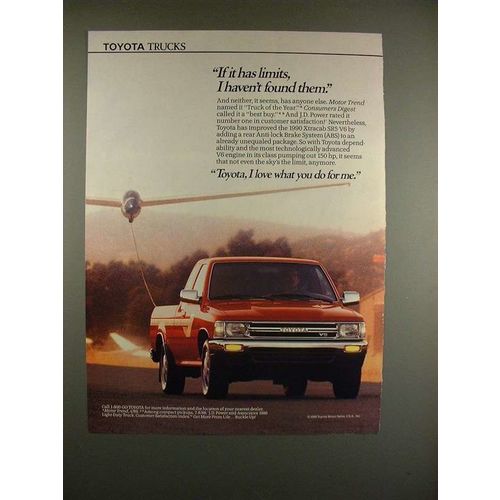 1990 Toyota Xtracab SR5 V6 Truck Ad - NICE!