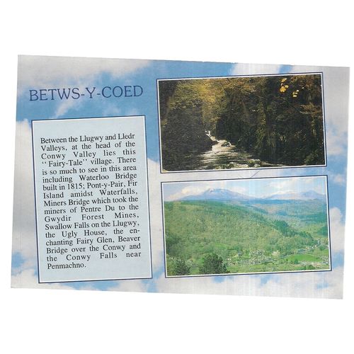 BETWS-Y-COED, multi-view unused postcard by J Arthur Dixon PGD 27975 =