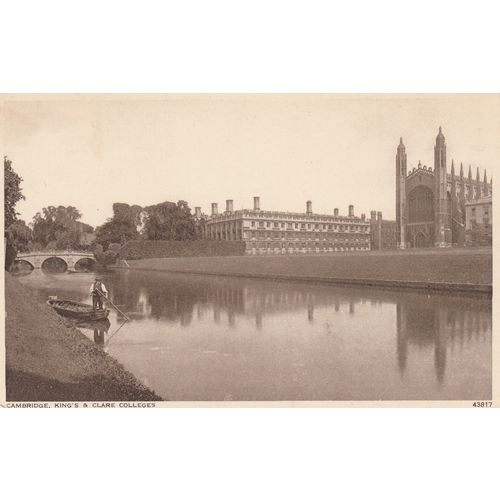 Cambridge King's & Clare Colleges Cambridgeshire Postcard (CAM77336)